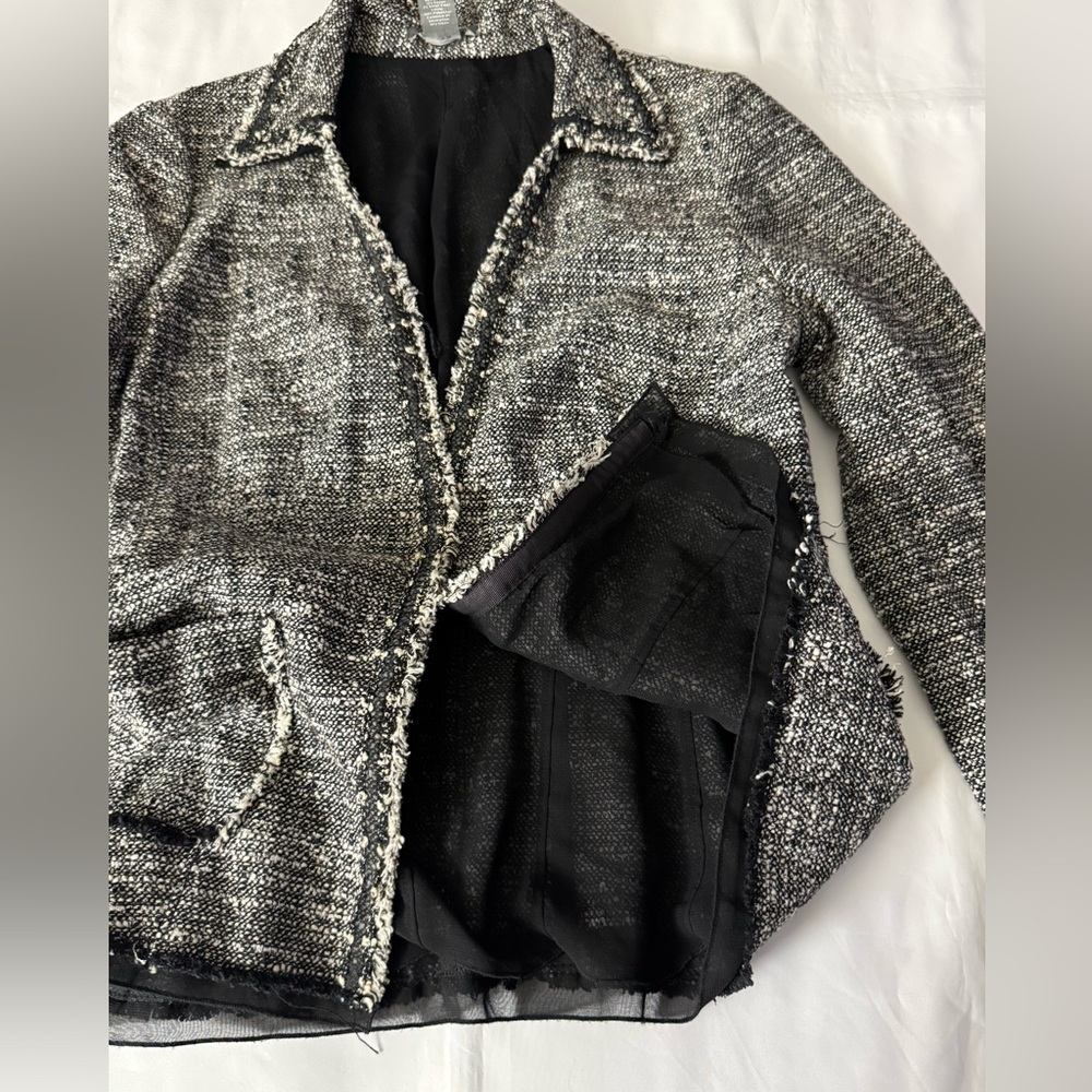 Ann Taylor Fine Italian Fabric Matching Tweed Set - Blazer & Knee Length Skirt - Picture 7 of 16